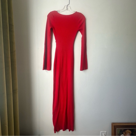 Princess Polly Whitley Red Cut Out Knit Maxi Dress XS/S - Picture 12 of 12